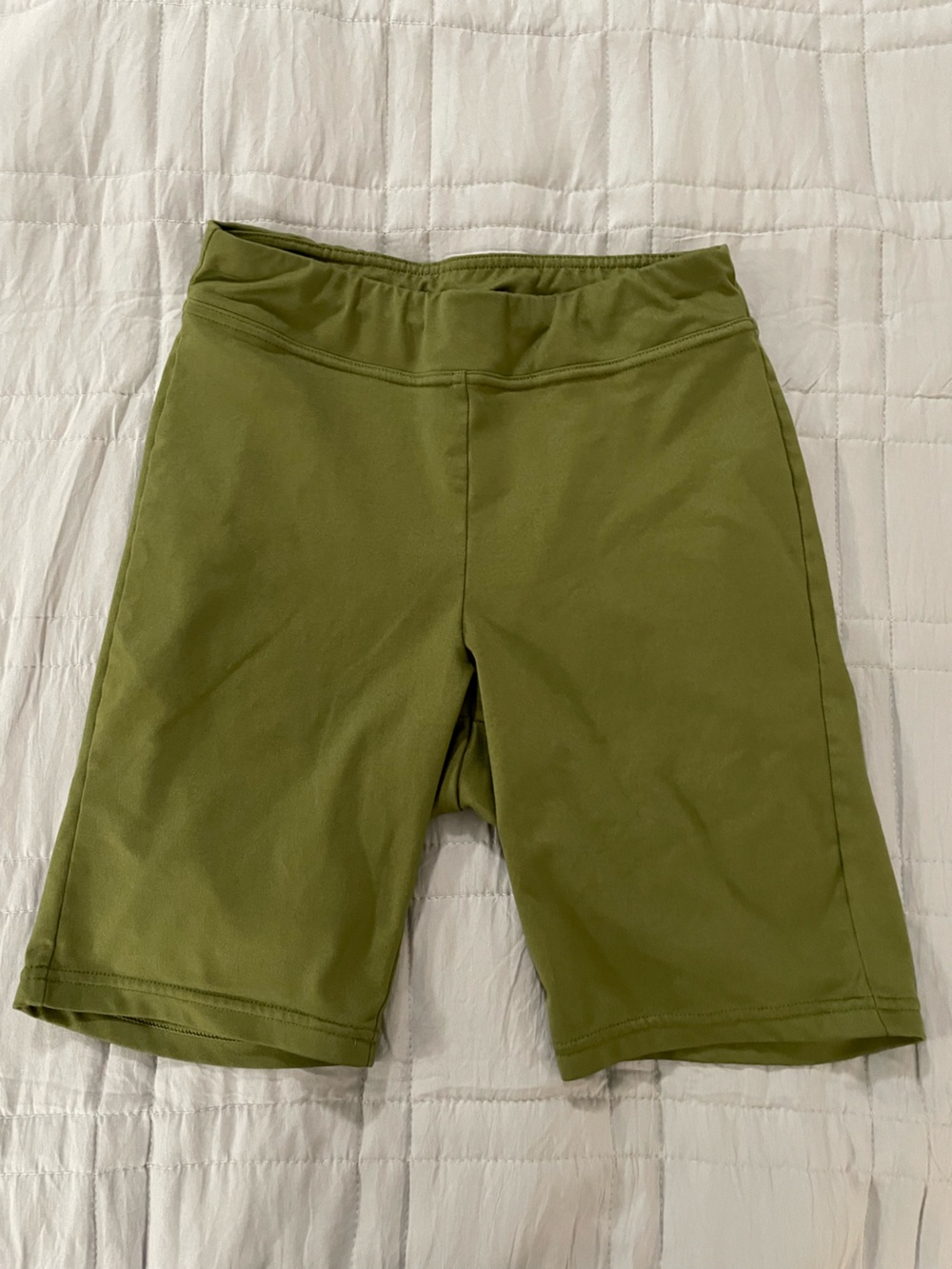 HUE Olive Green Athletic Bike Shorts